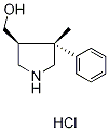 [(3S,4R)-4-methyl-4-phenylpyrrolidin-3-yl]methanol hydrochloride Struktur