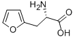 (S)-2-アミノ-3-(2-フラニル)プロパン酸 化学構造式