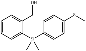 2-(二甲基[4-(甲基硫代)苯基]硅烷)苄醇 结构式