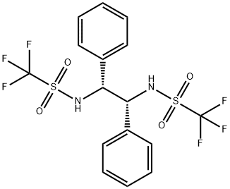 (R,R)-N,N'-BIS(TRIFLUOROMETHANESULFONYL)-1,2-DIPHENYLETHYLENEDIAMINE Struktur