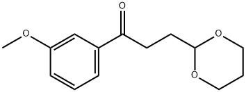 3-(1,3-ジオキサン-2-イル)-3'-メトキシプロピオフェノン 化学構造式