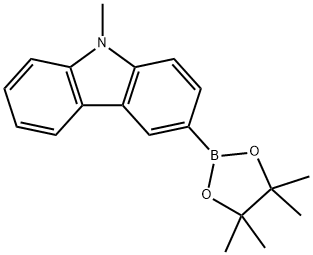 9-甲基咔唑-3-硼酸频哪酯, 1217891-71-8, 结构式
