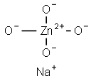 disodium tetrahydroxyzincate 化学構造式