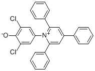 2,6-二氯-4-(2,4,6-三苯基-1-吡啶)酚盐, 121792-58-3, 结构式