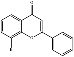 8-BROMO-2-PHENYL-4H-CHROMEN-4-ONE 化学構造式