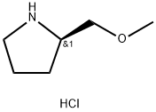 (R)-2-メトキシメチルピロリジン塩酸塩 化学構造式
