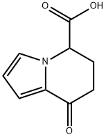 8-Oxo-6,7-dihydro-5H-indolizine-5-carboxylic acid Struktur