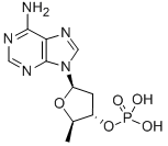 2' 5'-DIDEOXYADENOSINE 3'-MONOPHOSPHATE Structure