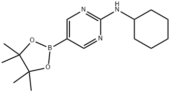 N-Cyclohexyl-5-(4,4,5,5-tetramethyl-1,3,2-dioxaborolan-2-yl)pyrimidin-2-amine Structure