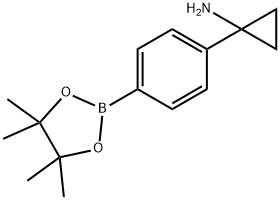 4-(1-AMINOCYCLOPROPYL)PHENYLBORONIC ACID, PINACOL ESTER, 1218789-38-8, 结构式