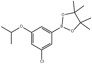 3-CHLORO-5-ISOPROPOXYPHENYLBORONIC ACID, PINACOL ESTER, 1218789-42-4, 结构式