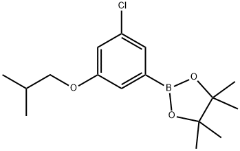 3-クロロ-5-イソブトキシフェニルボロン酸ピナコールエステル 化学構造式