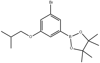 3-ブロモ-5-イソブトキシフェニルボロン酸ピナコールエステル 化学構造式