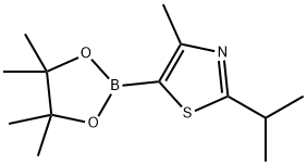 2-イソプロピル-4-メチルチアゾール-5-ボロン酸ピナコールエステル 化学構造式