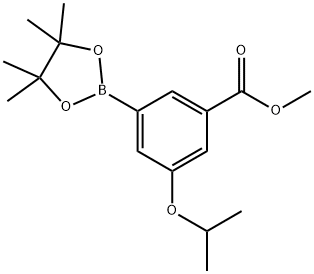 3-METHOXYCARBONYL-5-ISOPROPOXYPHENYLBORONIC ACID, PINACOL ESTER 结构式