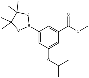 Methyl 3-isopropoxy-5-(4,4,5,5-tetramethyl-1,3,2-dioxaborolan-2-yl)benzoate Structure