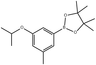 2-(3-Isopropoxy-5-methylphenyl)-4,4,5,5-tetramethyl-1,3,2-dioxaborolane Struktur