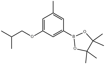 2-(3-Isobutoxy-5-methylphenyl)-4,4,5,5-tetramethyl-1,3,2-dioxaborolane Struktur
