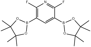 2,6-Difluoro-3,5-bis(4,4,5,5-tetramethyl-1,3,2-dioxaborolan-2-yl)pyridine Struktur