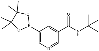 5-(T-BUTYLCARBAMOYL)PYRIDINE-3-BORONIC ACID, PINACOL ESTER 结构式