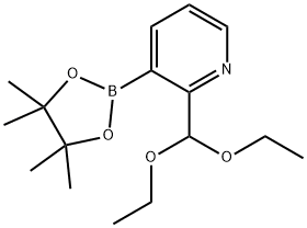 2-(1,1-二乙氧甲基)吡啶-3-硼酸频那醇酯,1218790-41-0,结构式