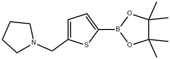 5-(1-Pyrrolidinylmethyl)thiophene-2-boronic acid pinacol ester Struktur