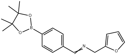 4-(4-Furfuryl)iminomethyl phenyl-boronic acid pinacol ester Structure