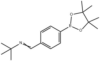 4-(4-叔丁基亚胺甲基)苯硼酸频哪醇酯,1218790-47-6,结构式