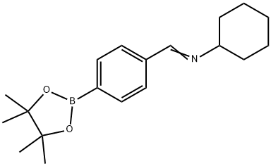 4-(环己基亚胺甲基)苯硼酸频哪醇酯,1218790-50-1,结构式