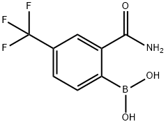 2-Borono-5-trifluoromethylbenzamide Struktur