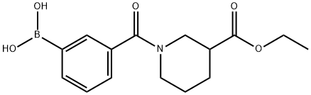 3-(3-(エトキシカルボニル)ピペリジン-1-カルボニル)フェニルボロン酸 化学構造式