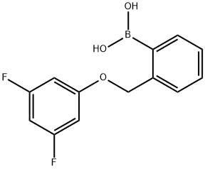 2-[(3',5'-ジフルオロフェノキシ)メチル]フェニルボロン酸 化学構造式