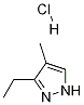 3-ETHYL-4-METHYL-1H-PYRAZOLE HYDROCHLORIDE 结构式