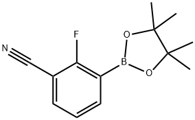 2-Fluoro-3-(4,4,5,5-tetramethyl-1,3,2-dioxaborolan-2-yl)benzonitrile Structure