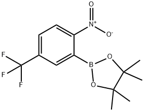 2-ニトロ-5-トリフルオロメチルフェニルボロン酸ピナコールエステル 化学構造式