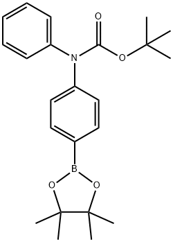 4-(N-BOC-N-PHENYLAMINO)PHENYLBORONIC ACID, PINACOL ESTER 结构式