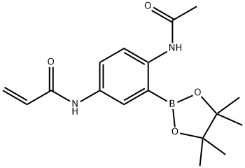 2-アセタミド-5-アクリルアミドフェニルボロン酸ピナコールエステル 化学構造式