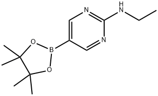2-ETHYLAMINOPYRIMIDINE-5-BORONIC ACID, PINACOL ESTER 结构式