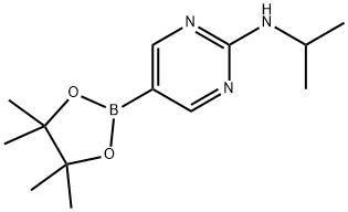 2-ISOPROPYLAMINOPYRIMIDINE-5-BORONIC ACID, PINACOL ESTER,1218791-46-8,结构式