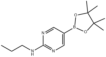 2-PROPYLAMINOPYRIMIDINE-5-BORONIC ACID, PINACOL ESTER,1218791-47-9,结构式