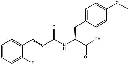(S,E)-2-(3-(2-氟苯基)丙烯酰胺基)-3-(4-甲氧基苯基)丙酸 结构式