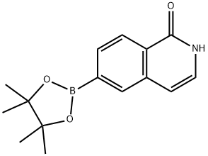 6-(4,4,5,5-テトラメチル-1,3,2-ジオキサボロラン-2-イル)イソキノリン-1(2H)-オン 化学構造式