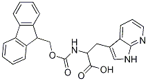 2-((((9H-fluoren-9-yl)Methoxy)carbonyl)aMino)-3-(1H-pyrrolo[2,3-b]pyridin-3-yl)propanoic acid Struktur