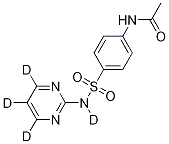 N-乙酰基磺胺嘧啶-D6 结构式