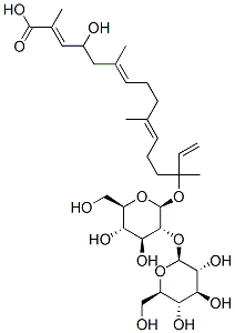 14-[(2-O-b-D-glucopyranosyl-b-D-glucopyranosyl)oxy]-4-hydroxy-2,6,10,14-tetramethyl-2,6,10,15-Hexadecatetraenoic acid|