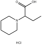 2-Piperidin-1-yl-butyric acid hydrochloride 化学構造式