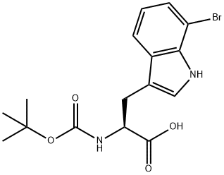 BOC-7-ブロモ-DL-トリプトファン 化学構造式