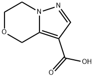 6,7-dihydro-4H-pyrazolo[5,1-c][1,4]oxazine-3-carboxylic acid Struktur