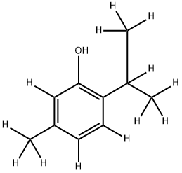 2-iso-Propyl-d7-5-Methyl-d3-phenol--d3 Struktur