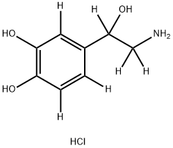 (±)‐ノルエピネフリン‐2,5,6,Α,Β,Β‐D6塩酸塩 化学構造式